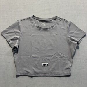 Unbranded Crop Top Athletic Shirt Womens Medium Grey Excellent